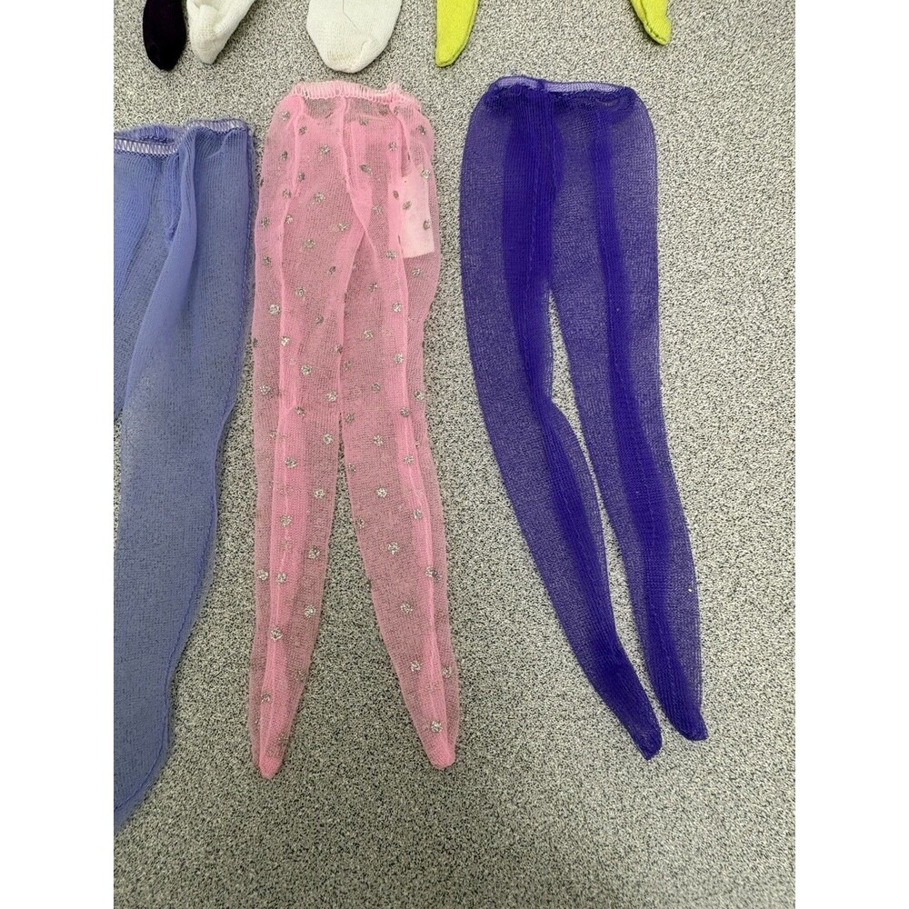 Vintage Barbie Lot Tights, Sheer & Opaque, Socks, Leg Warmers, Fingerless Gloves - Picture 8 of 11